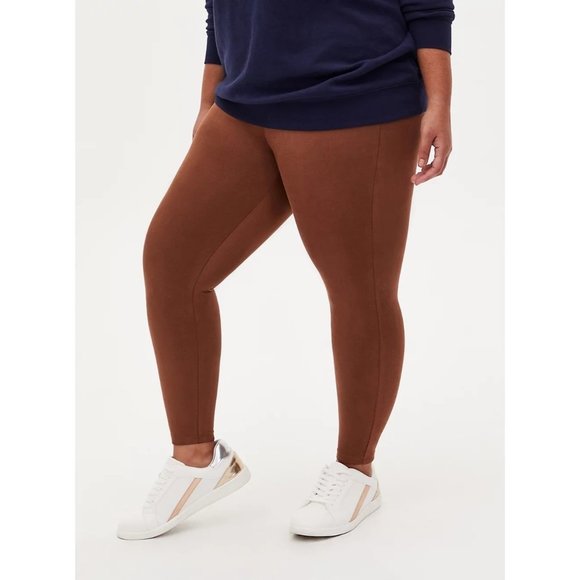 Torrid SZ 3 NWT PLATINUM LEGGING - FAUX SUEDE COGNAC - Picture 1 of 5